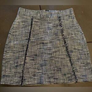 ZARA Basic Collection Blue & White Tweed  Mini Skirt